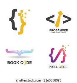 Programming Code Technology Logo Vector Template