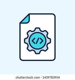 Programming code vector. Document Icon - Programming Source Code