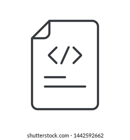 Programming code vector. Document Icon - Programming Source Code
