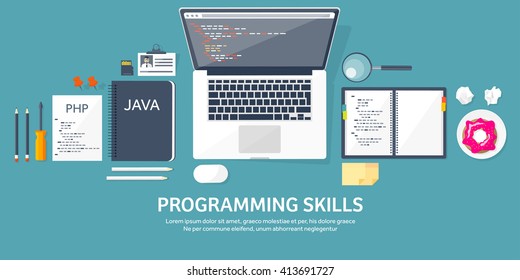  Programming and coding background.Flat design.Program source code.Software coding,testing,debugging.Mobile apps programming.SEO.Search engine. Programming languages for code learning.Coding tutorials