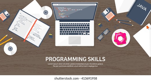  Programming and coding background.Flat design.Program source code.Software coding,testing,debugging.Mobile apps programming.SEO.Search engine. Programming languages for code learning.Coding tutorials