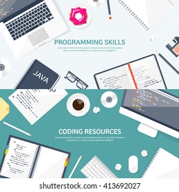  Programming and coding background.Flat design.Program source code.Software coding,testing,debugging.Mobile apps programming.SEO.Search engine. Programming languages for code learning.Coding tutorials