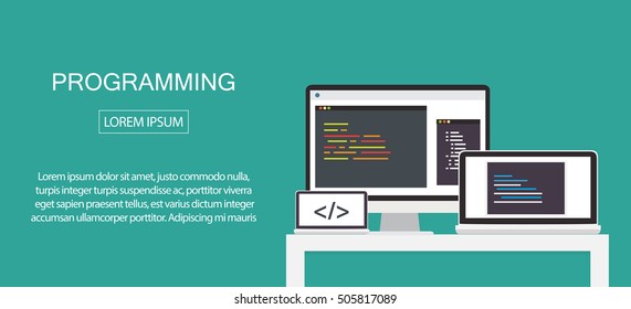 programming coding, programming banner