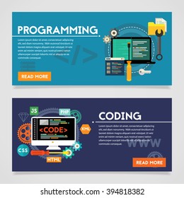 Programming and Coding Concept Banners