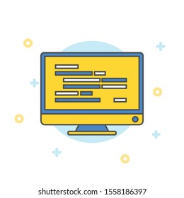 Programming and coding concept. Code on the screen desktop