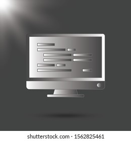 Programming and coding concept. Code on the screen desktop
