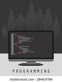 Programming and coding concept, website development