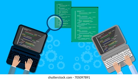 Programming and coding concept, website development, Web Design. Flat Vector Illustration