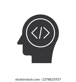 Programming Coding Icon - Mind And Brain Icon