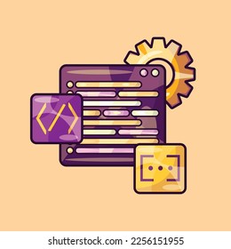 Programming Coding Text Illustration Concept