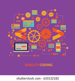 Programming concept design,clean vector