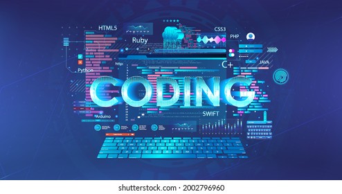 Programming Concept Different Languages Artificial Intelligence Stock ...