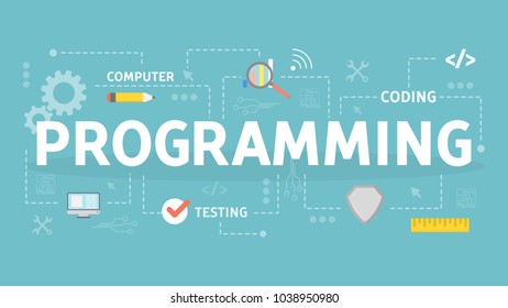 Programming concept illustration. Idea of coding and software.