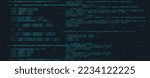 Programming console with dark background. Coding vector Illustration