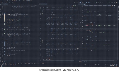 Programming console with dark background. Coding vector Illustration