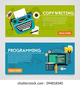 Programming and Copywriting Concept Banners