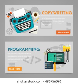 Programming and Copywriting Concept Banners