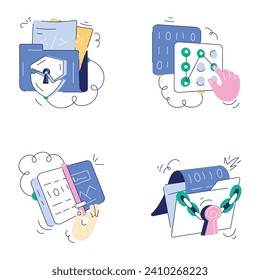 Programming Data Doodle Mini Illustrations 

