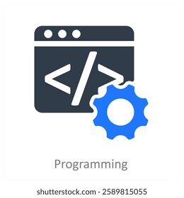 Programming and developer icon concept