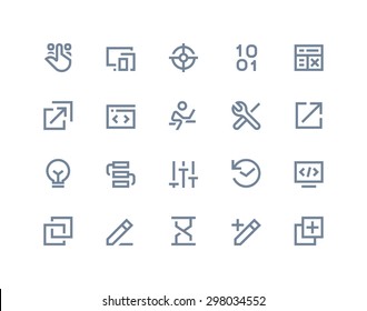 Programming And Developer Icons. Line Series