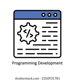 Programming Development Filled Outline Icon Design illustration. Product Management Symbol on White background EPS 10 File