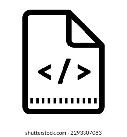 Programming file data icon. Vector.