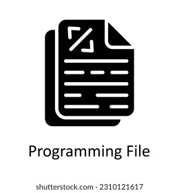 Programming File Vector Solid Icon Design illustration. Seo and web Symbol on White background EPS 10 File