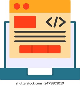 Programming Flat Vector Icon Design