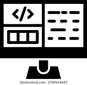 Programming Glyph Icon Vector Design