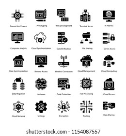 Programming Glyph Icons Set 