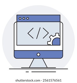 Programming Icon, Mastering the Fundamentals of Programming for Success, Exploring Advanced Programming Techniques and Applications Icons, vector
