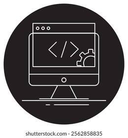 Programming Icon, Mastering the Fundamentals of Programming for Success, Exploring Advanced Programming Techniques and Applications Icons, vector