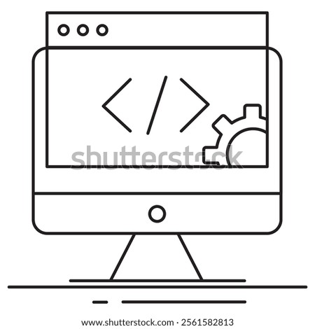 Programming Icon, Mastering the Fundamentals of Programming for Success, Exploring Advanced Programming Techniques and Applications Icons, vector