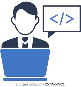 Programming Icon Mixed Vector Illustration