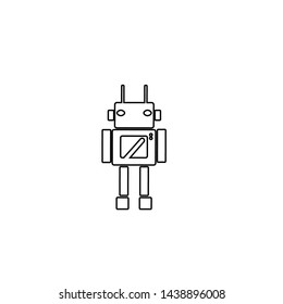 Programming icon. Robot technology symbol