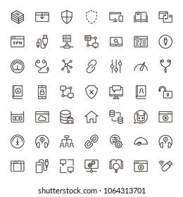 Programming icon set. Collection of high quality black outline logo for web site design and mobile apps. Vector illustration on a white background.