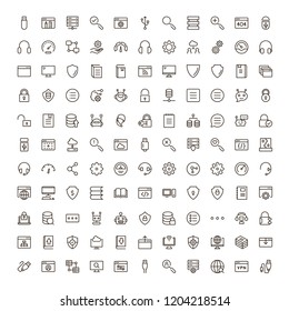 Programming icon set. Collection of high quality black outline logo for web site design and mobile apps. Vector illustration on a white background.
