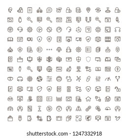 Programming icon set. Collection of high quality black outline logo for web site design and mobile apps. Vector illustration on a white background.