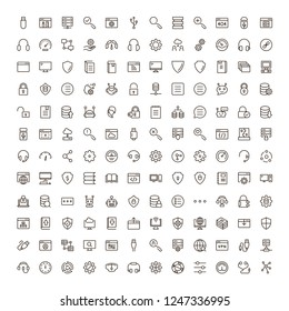 Programming icon set. Collection of high quality black outline logo for web site design and mobile apps. Vector illustration on a white background.