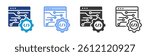 Programming icon set multiple style collection