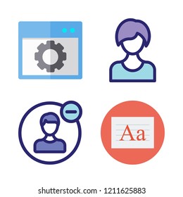 programming icon set. vector set about user, text editor and software icons set.
