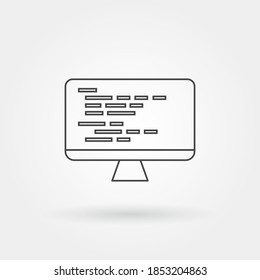 Programming icon single isolated with modern line or outline style