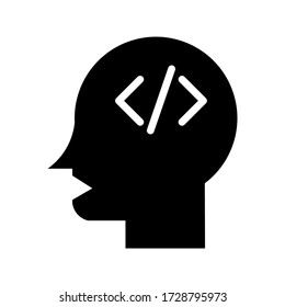 Programming icon vector . Code sign
