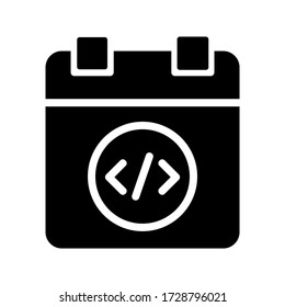Programming icon vector . Code sign
