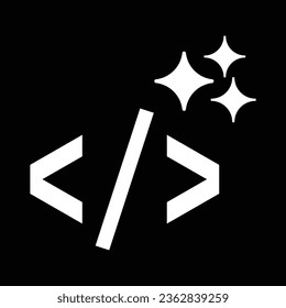 Programming icon. Vector and glyph