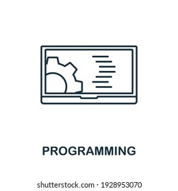 Programming icon vector illustration. Creative sign from seo and development icons collection. Filled flat Programming icon for computer and mobile. Symbol, logo vector graphics.