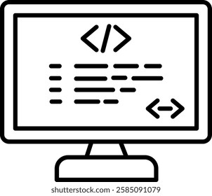 Programming icon vector illustration line