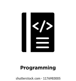 Programming icon vector isolated on white background, logo concept of Programming sign on transparent background, filled black symbol