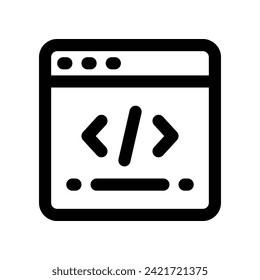 programming icon. vector line icon for your website, mobile, presentation, and logo design.