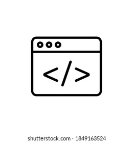 Programming icon in vector. Logotype